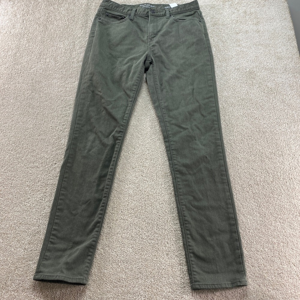 Banana Republic Jeans Mens 31x34 Athletic Fit Travel Olive Green Stretch Chino